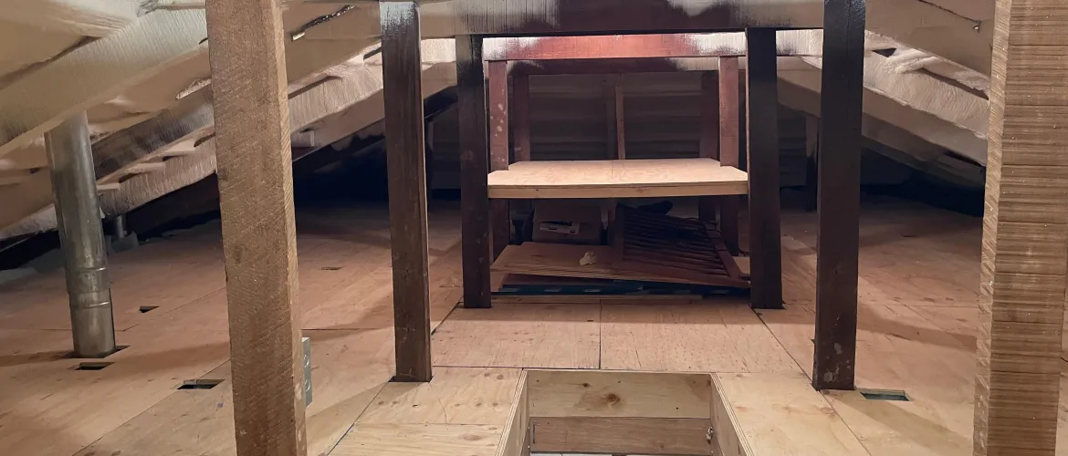 Poliuretano Proyectado cubierta Entre Techo